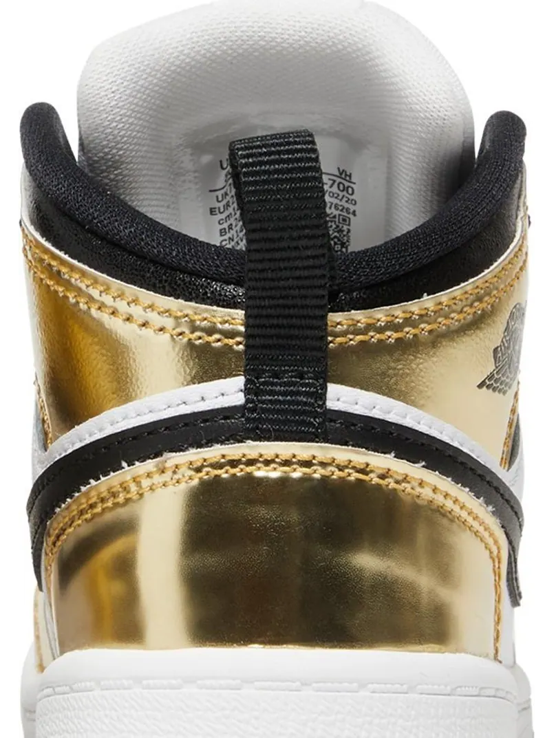 Кроссовки Air Jordan 1 Mid SE TD Metallic Gold — изображение 7 из 8, золото