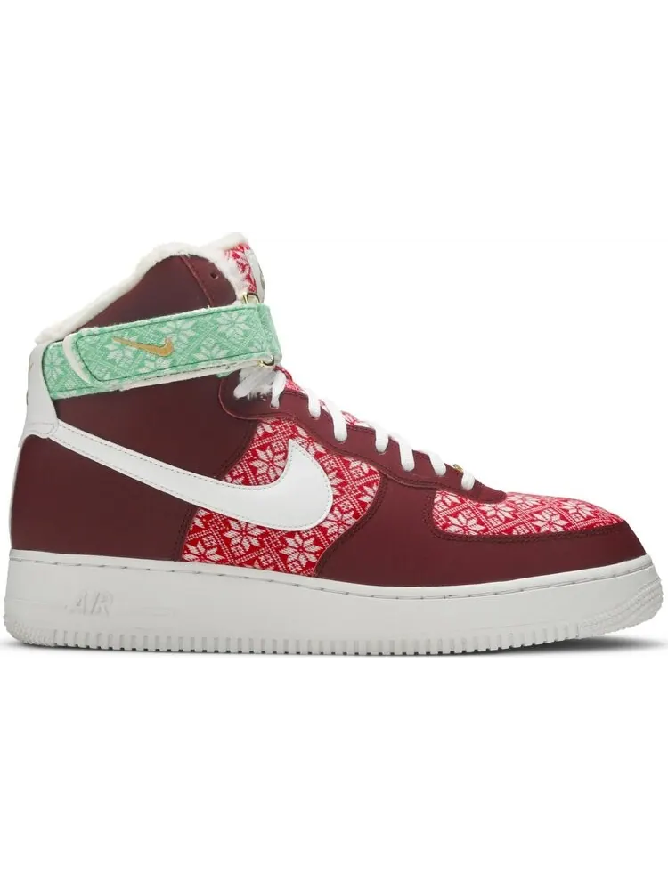 Кроссовки Nike Air Force 1 High 'Christmas Sweater' — изображение 1 из 8, красный