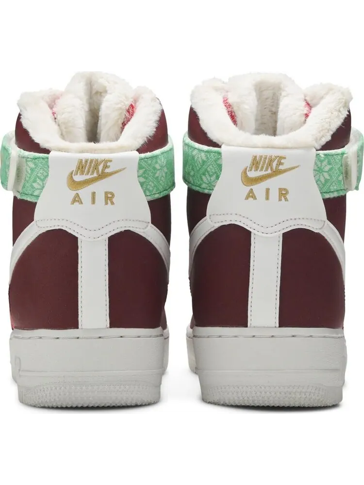 Кроссовки Nike Air Force 1 High 'Christmas Sweater' — изображение 6 из 8, красный