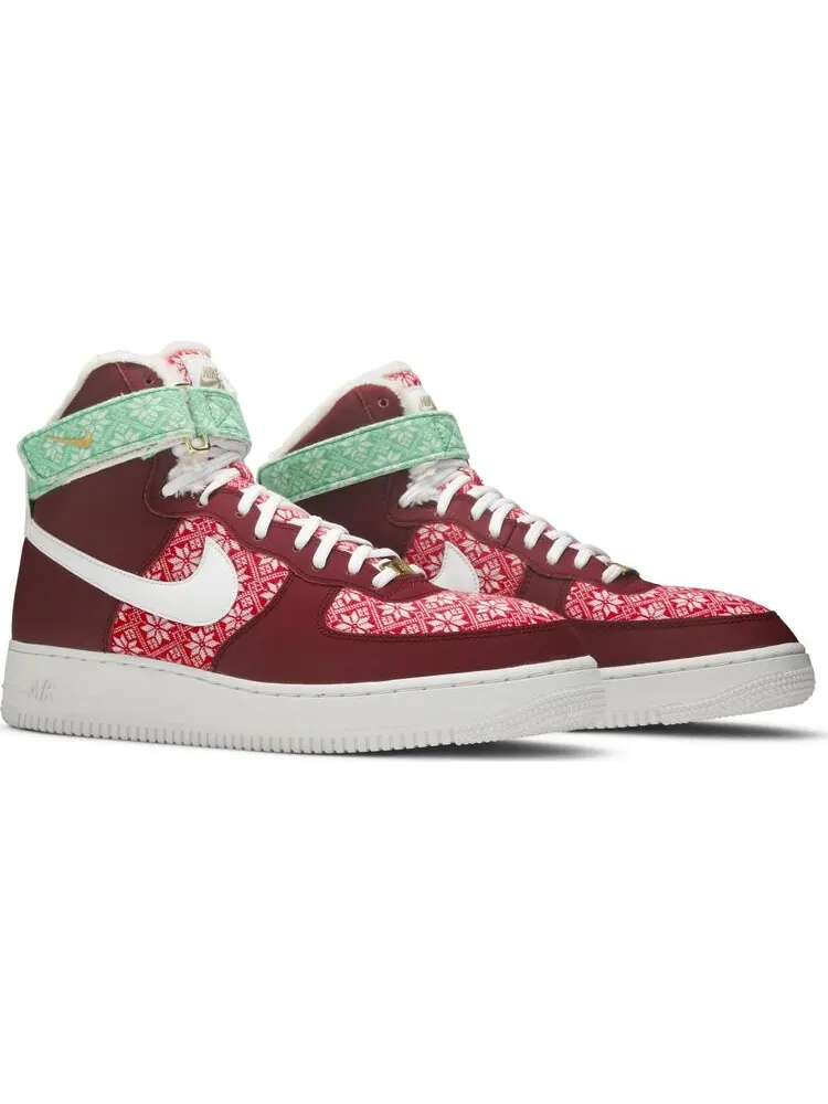 Кроссовки Nike Air Force 1 High 'Christmas Sweater' — изображение 8 из 8, красный