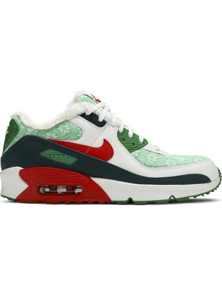 Кроссовки Nike Air Max 90 GS 'Christmas Sweater' — изображение 1 из 8, зеленый