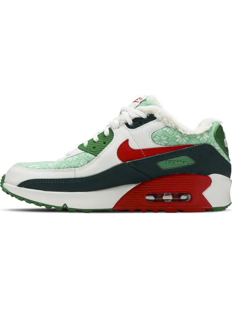Кроссовки Nike Air Max 90 GS 'Christmas Sweater' — изображение 3 из 8, зеленый