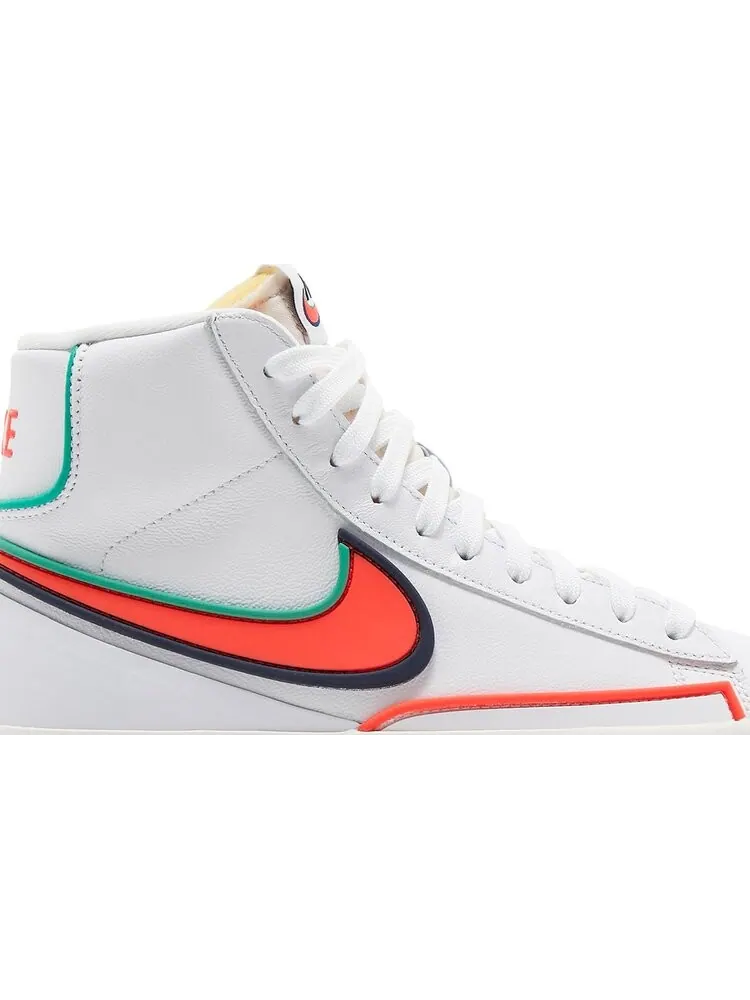 Кроссовки Nike Wmns Blazer Mid '77 'Infinite White Crimson' — изображение 2 из 8, белый