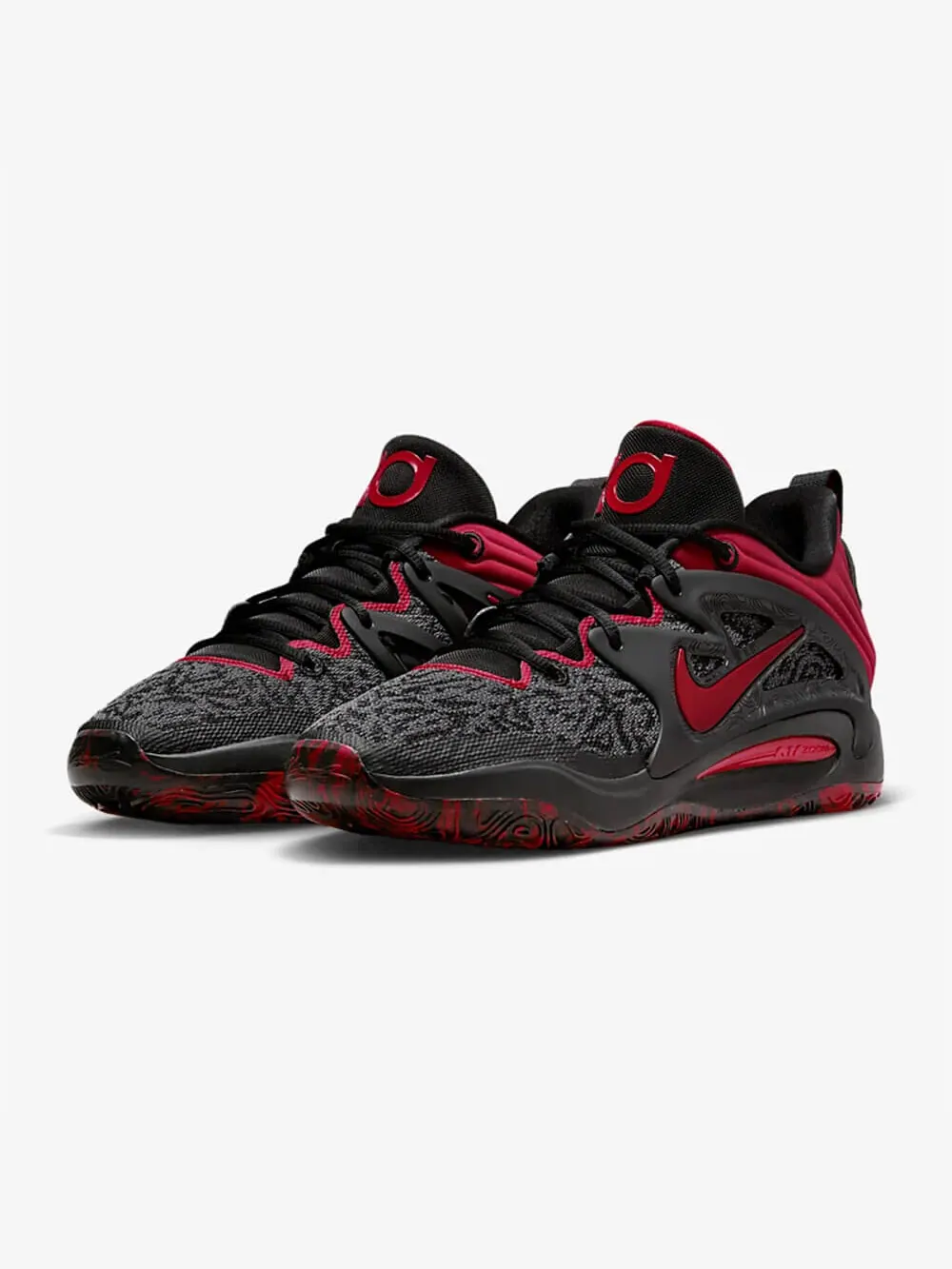 Баскетбольные кроссовки Nike KD15 — изображение 2 из 7, черный/красный