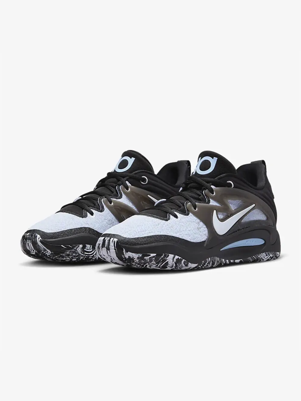 Баскетбольные кроссовки Nike KD15 — изображение 2 из 7, черный-светлый синий