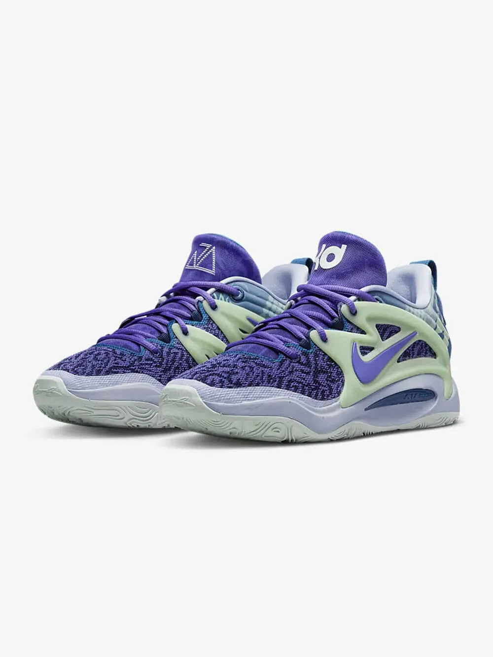 Баскетбольные кроссовки Nike KD15 — изображение 2 из 7, фиолетовый/зеленый