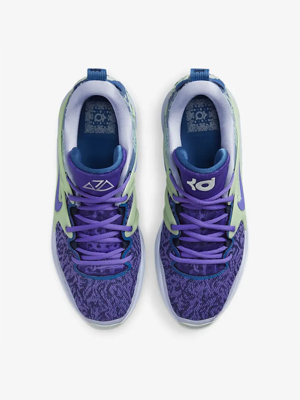 Баскетбольные кроссовки Nike KD15 — изображение 3 из 7, фиолетовый/зеленый