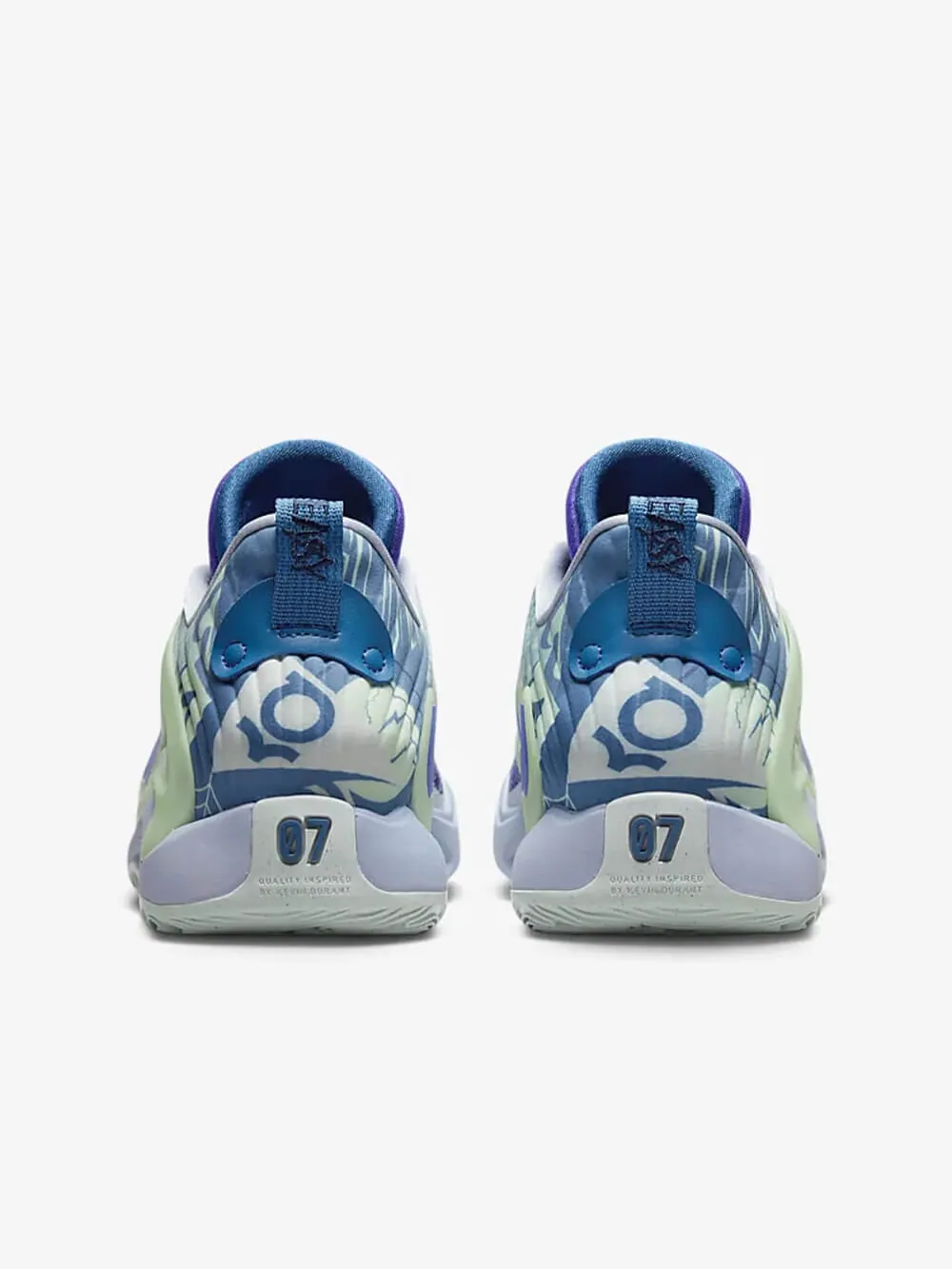 Баскетбольные кроссовки Nike KD15 — изображение 4 из 7, фиолетовый/зеленый