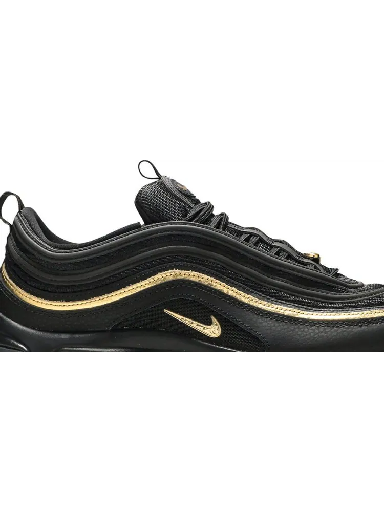 Кроссовки Nike Air Max 97 'Black Metallic Gold' — изображение 2 из 8, черный