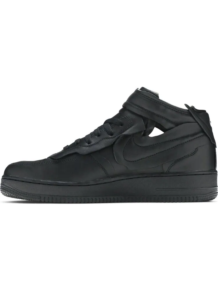 Кроссовки Nike Comme des Garçons x Air Force 1 Mid 'Triple Black' — изображение 3 из 8, черный