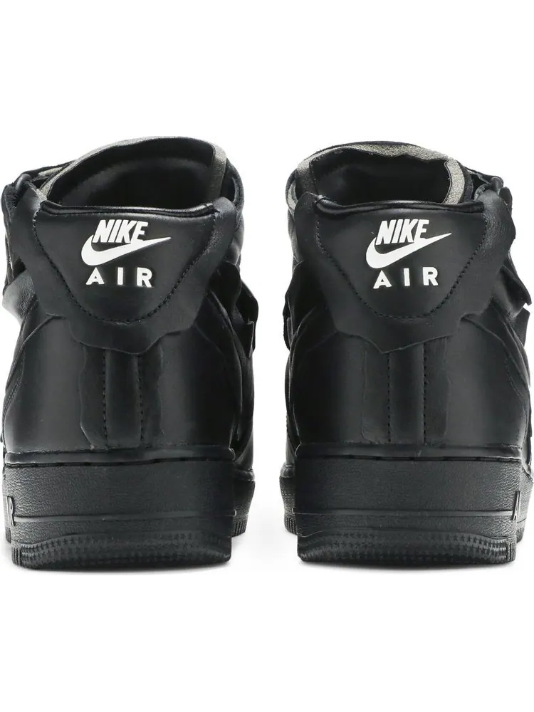 Кроссовки Nike Comme des Garçons x Air Force 1 Mid 'Triple Black' — изображение 6 из 8, черный