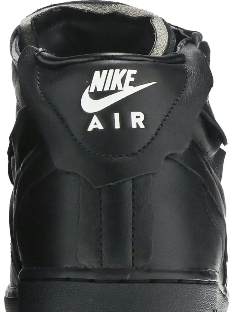 Кроссовки Nike Comme des Garçons x Air Force 1 Mid 'Triple Black' — изображение 7 из 8, черный