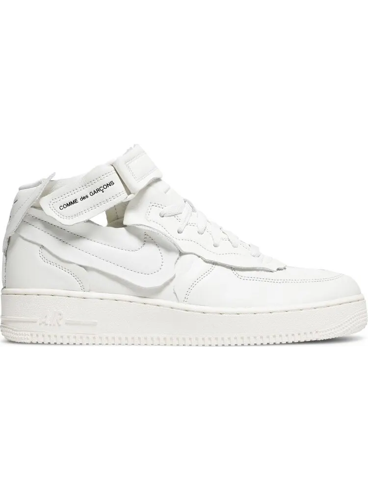 Кроссовки Nike Comme des Garçons x Air Force 1 Mid 'Triple White' — изображение 1 из 8, белый
