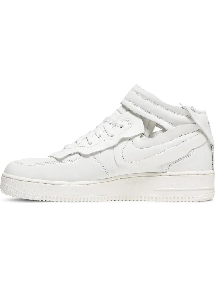 Кроссовки Nike Comme des Garçons x Air Force 1 Mid 'Triple White' — изображение 3 из 8, белый