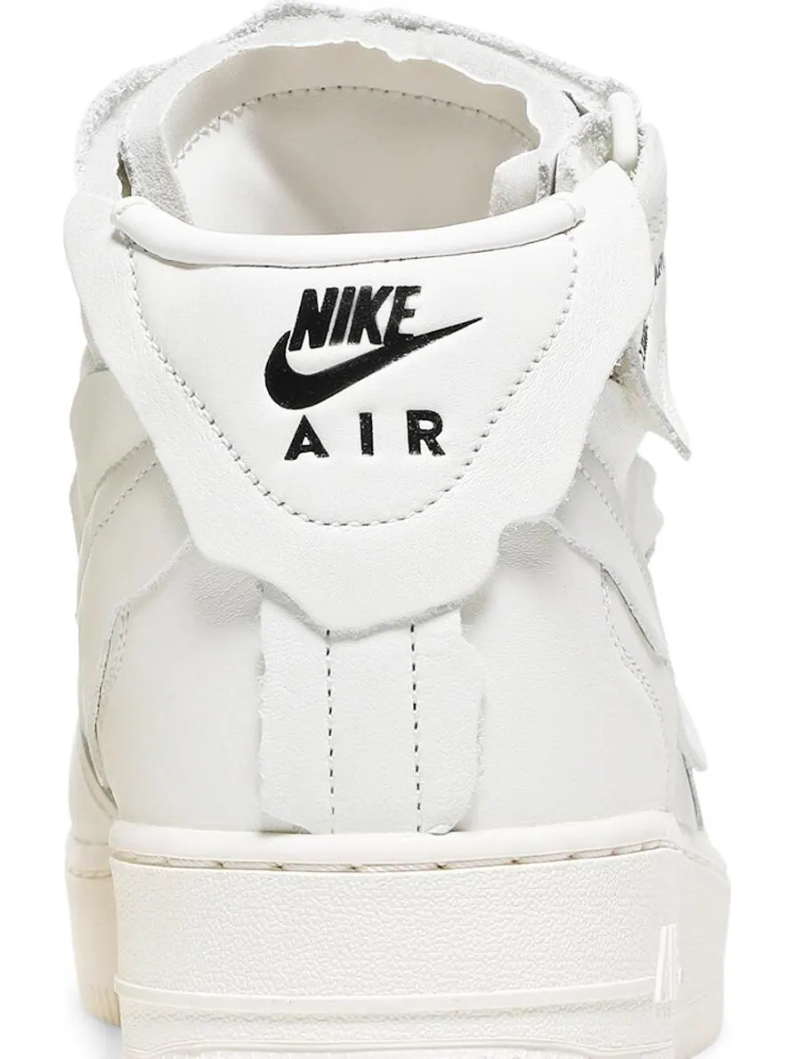 Кроссовки Nike Comme des Garçons x Air Force 1 Mid 'Triple White' — изображение 7 из 8, белый
