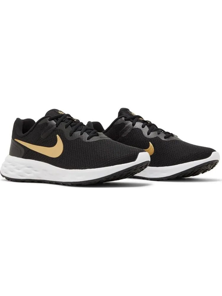 Кроссовки Nike Revolution 6 'Black Metallic Gold' — изображение 8 из 8, черный