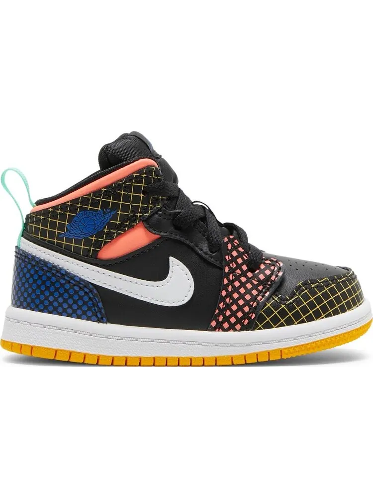 Кроссовки Air Jordan 1 Mid MMD TD Multi Grid — изображение 1 из 8, черный