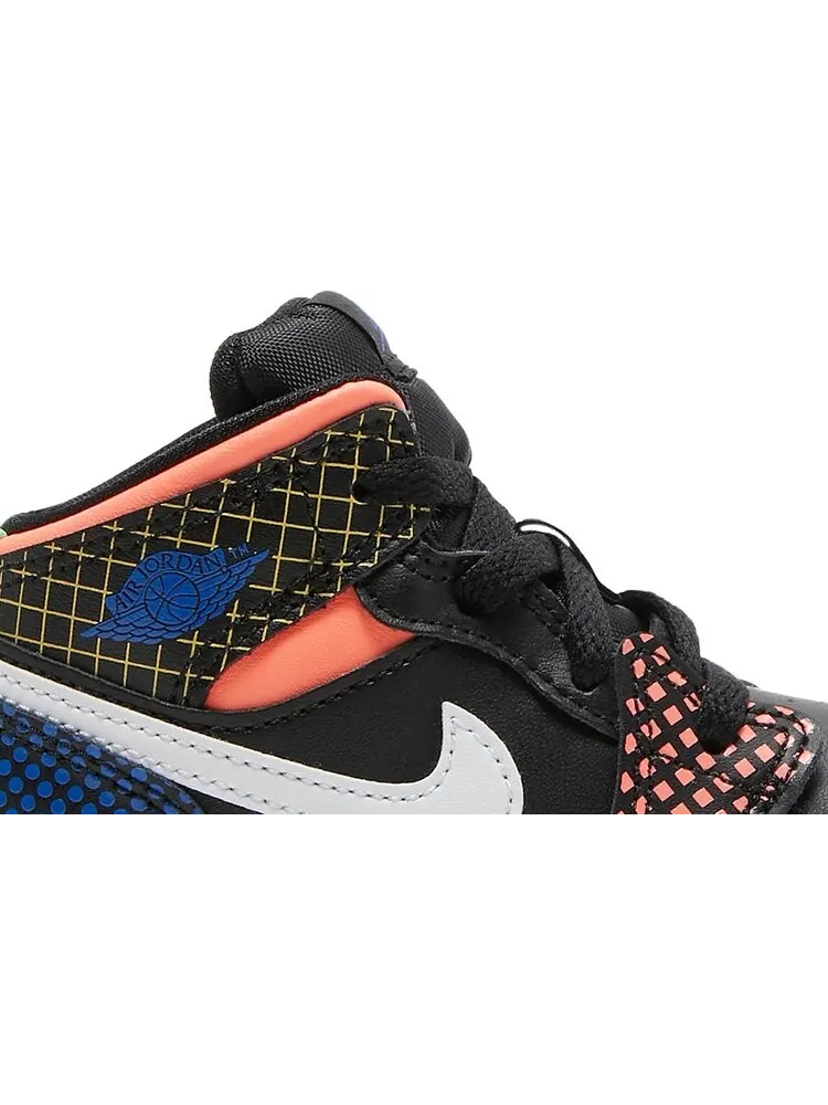 Кроссовки Air Jordan 1 Mid MMD TD Multi Grid — изображение 2 из 8, черный