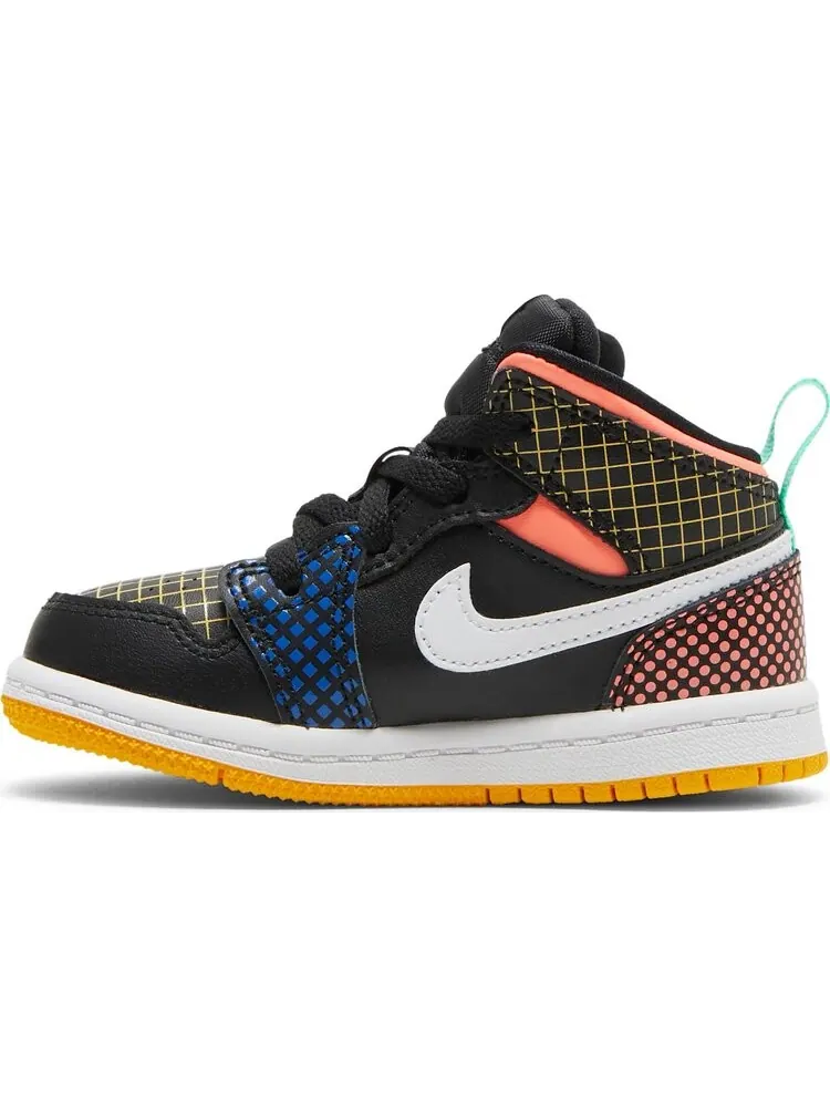 Кроссовки Air Jordan 1 Mid MMD TD Multi Grid — изображение 3 из 8, черный