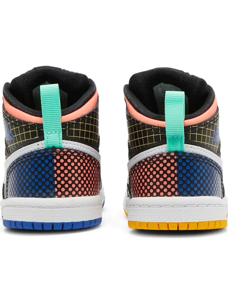 Кроссовки Air Jordan 1 Mid MMD TD Multi Grid — изображение 6 из 8, черный
