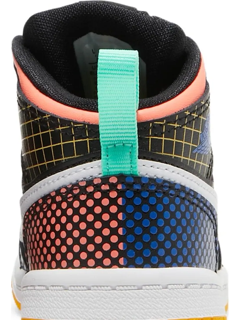 Кроссовки Air Jordan 1 Mid MMD TD Multi Grid — изображение 7 из 8, черный