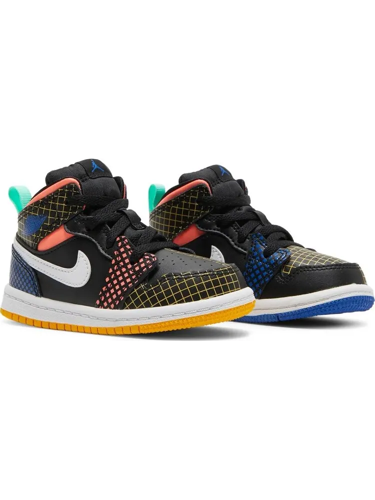 Кроссовки Air Jordan 1 Mid MMD TD Multi Grid — изображение 8 из 8, черный