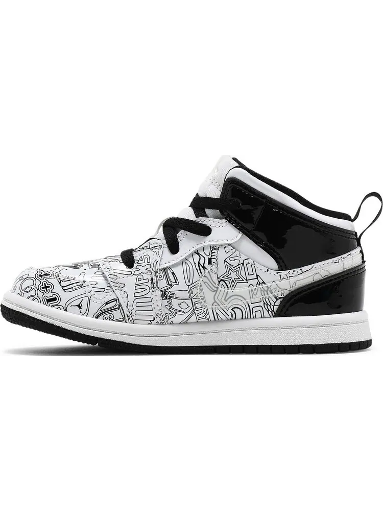 Кроссовки Air Jordan 1 Mid SE TD DIY — изображение 3 из 8, белый