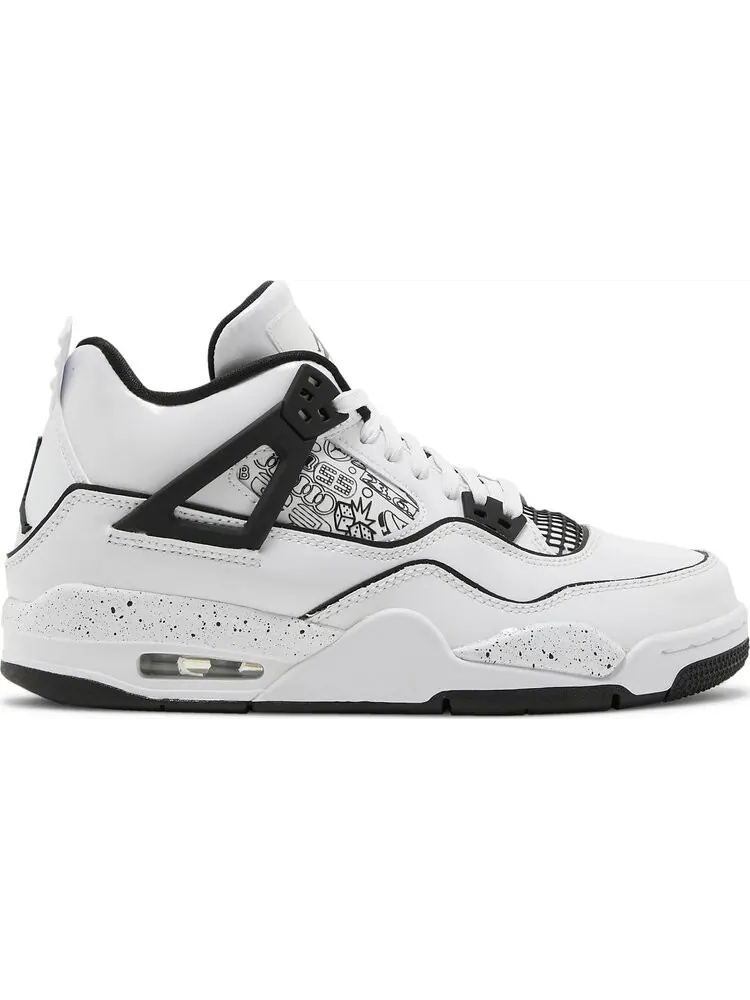 Кроссовки Air Jordan 4 Retro GS DIY — изображение 1 из 8, белый