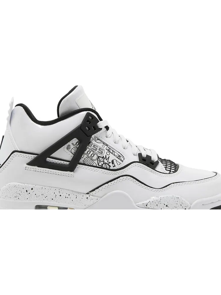 Кроссовки Air Jordan 4 Retro GS DIY — изображение 2 из 8, белый