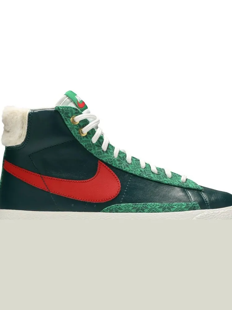 Кроссовки Nike Blazer Mid '77 Vintage GS 'Christmas Sweater' — изображение 2 из 8, зеленый