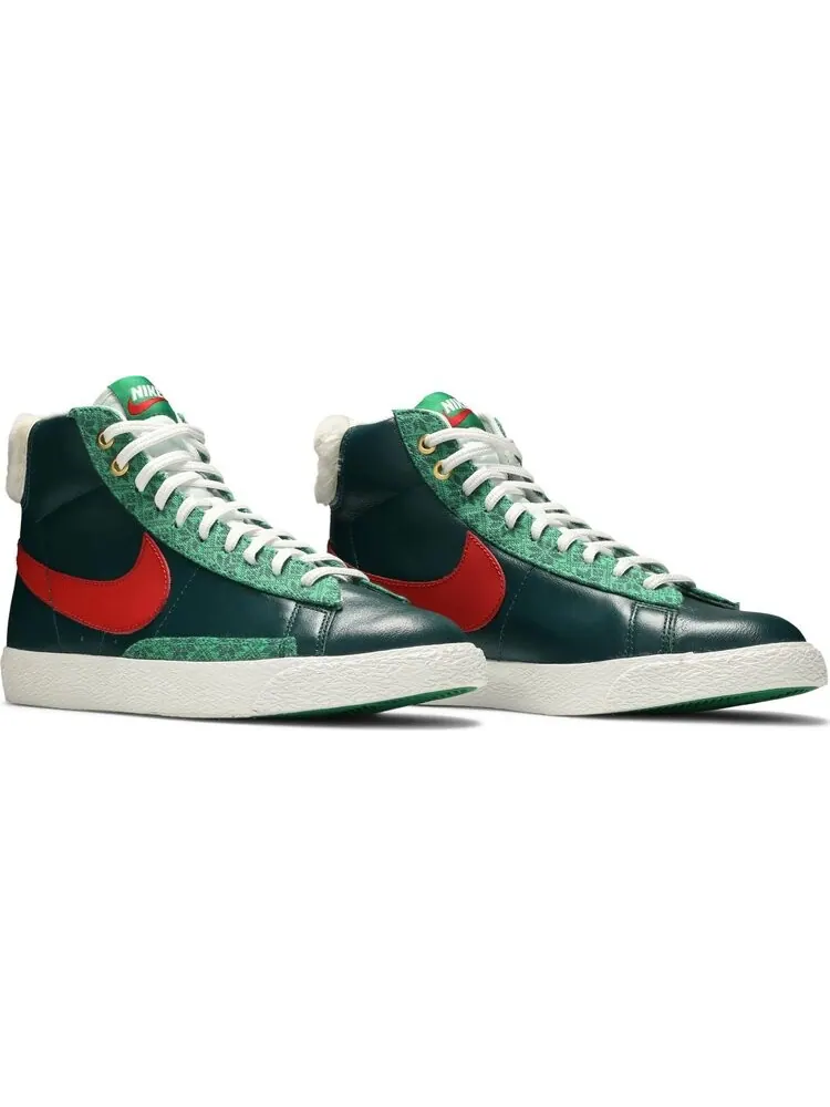Кроссовки Nike Blazer Mid '77 Vintage GS 'Christmas Sweater' — изображение 8 из 8, зеленый