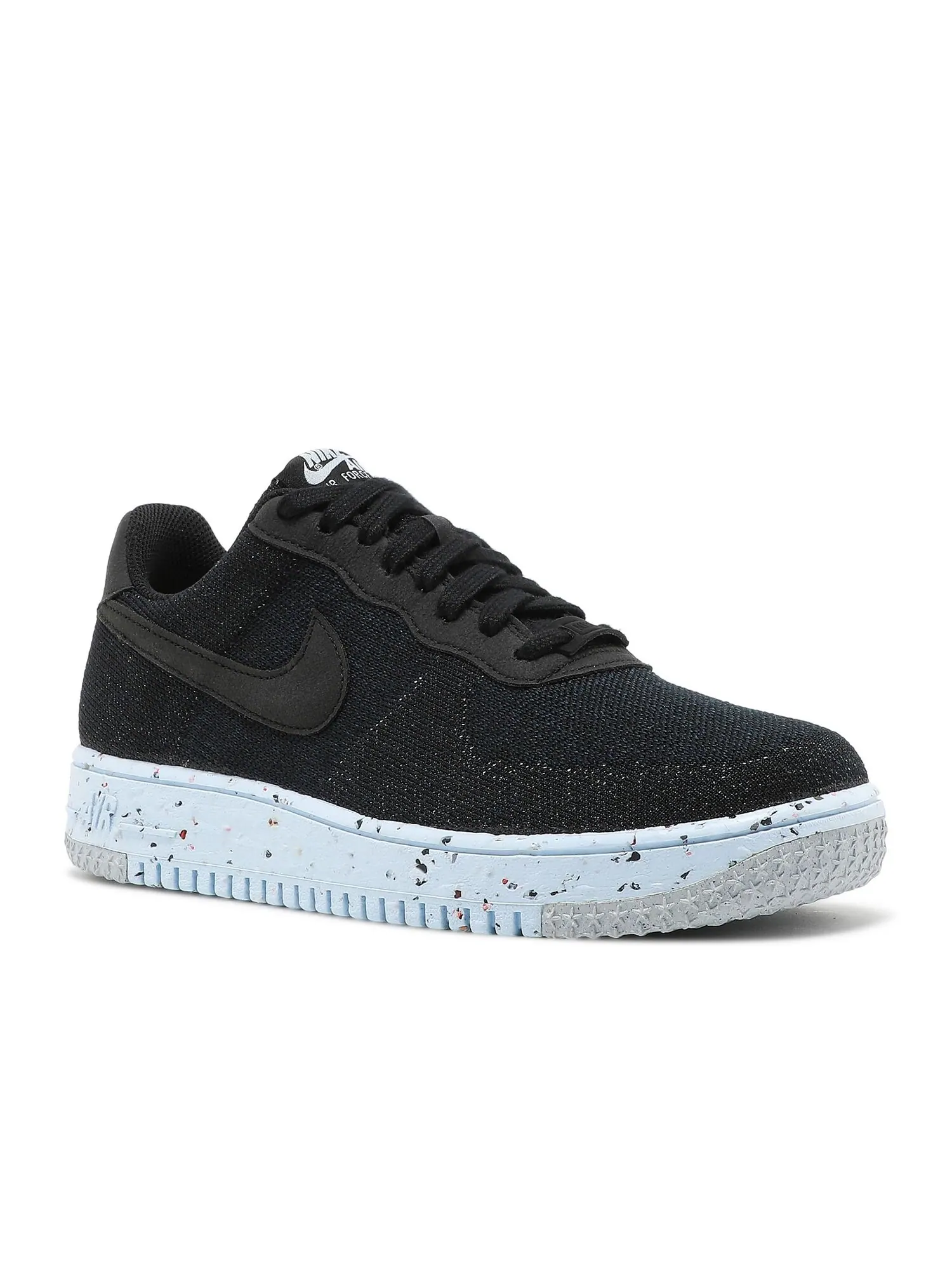 Кроссовки Nike Air Force 1 Crater Flyknit 'Black Chambray Blue' — изображение 2 из 4, черный