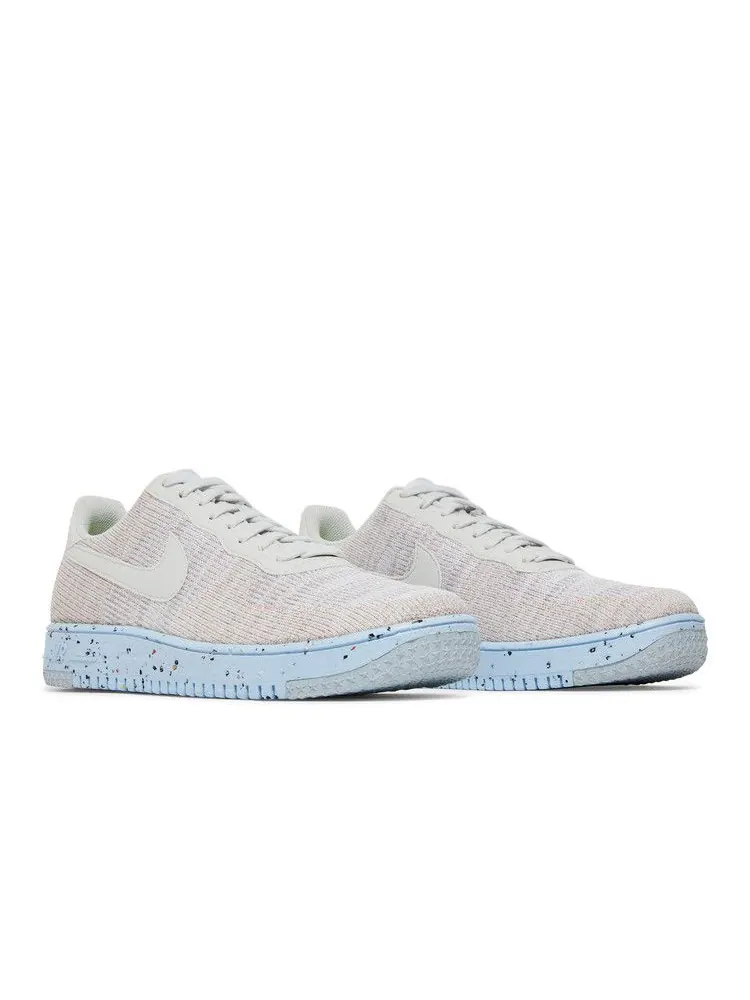 Кроссовки Nike Air Force 1 Crater Flyknit 'White Chambray Blue' — изображение 9 из 9, белый/синий//черный