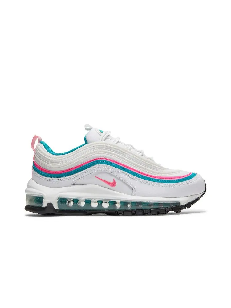 Кроссовки Nike Wmns Air Max 97 'White Pink Turbo Green' — изображение 2 из 9, белый/розовый/зеленый
