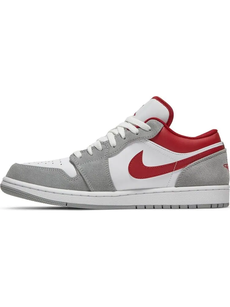 Кроссовки Air Jordan 1 Low SE Light Smoke Grey Gym Red — изображение 3 из 8, белый