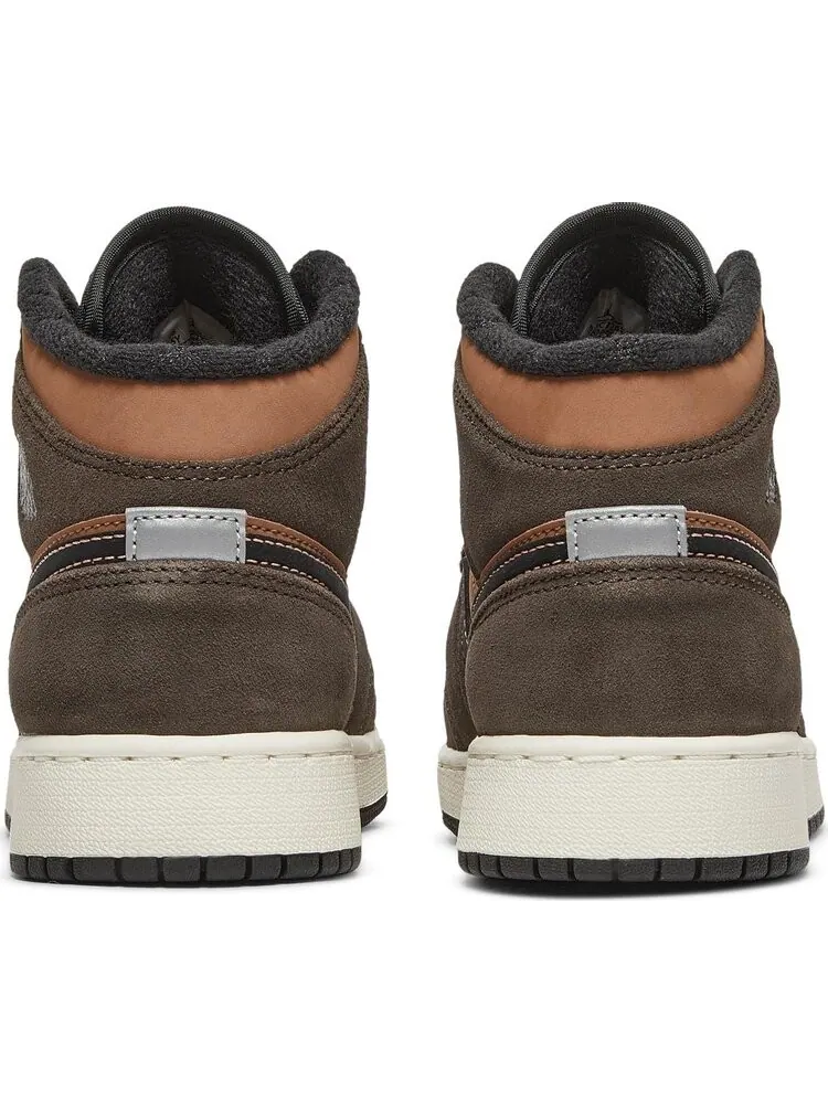 Кроссовки Air Jordan 1 Mid SE GS Earth Tone — изображение 6 из 8, коричневый