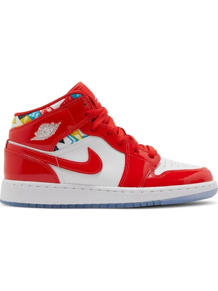 Кроссовки Air Jordan 1 Mid SE GS Barcelona Sweater — изображение 1 из 8, красный