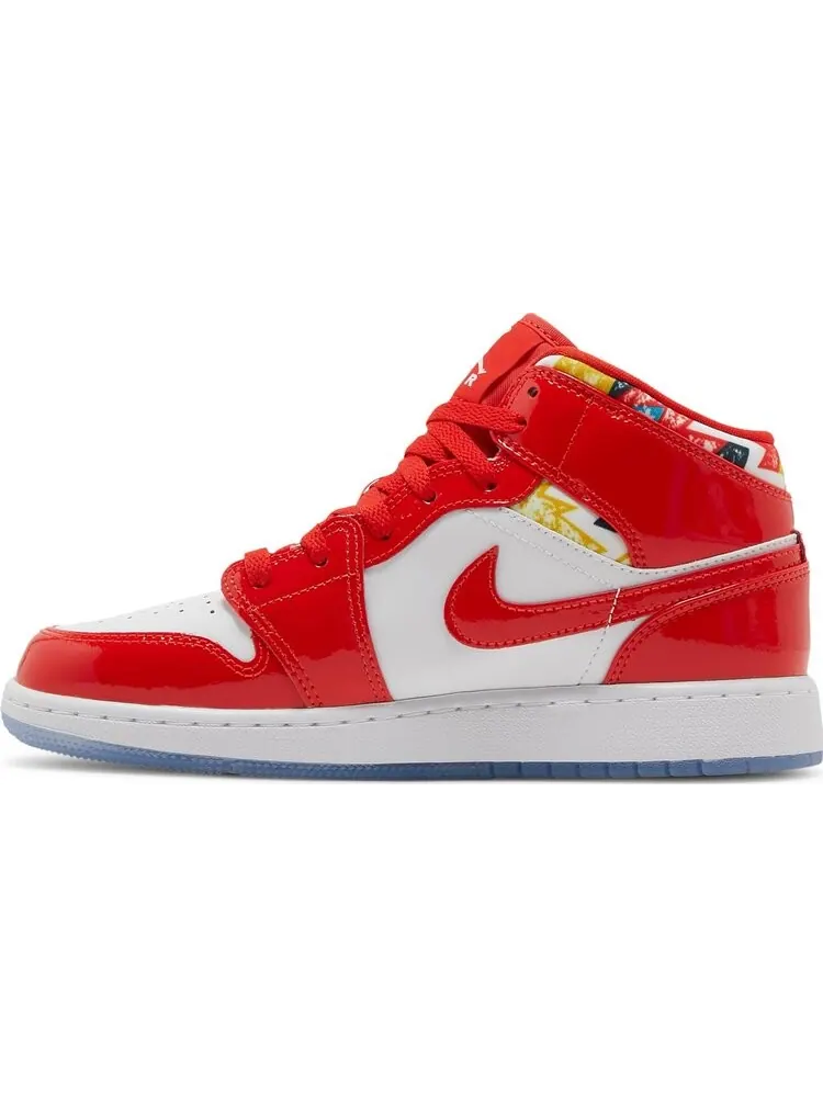 Кроссовки Air Jordan 1 Mid SE GS Barcelona Sweater — изображение 3 из 8, красный
