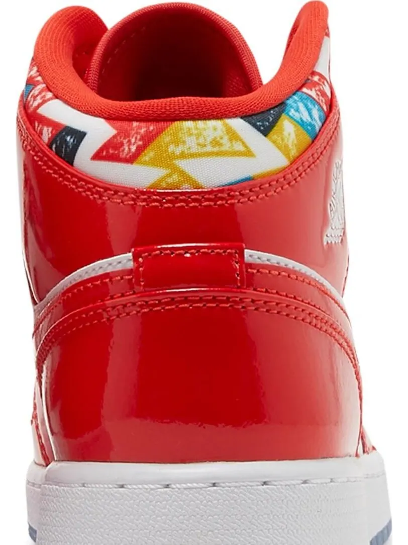 Кроссовки Air Jordan 1 Mid SE GS Barcelona Sweater — изображение 7 из 8, красный