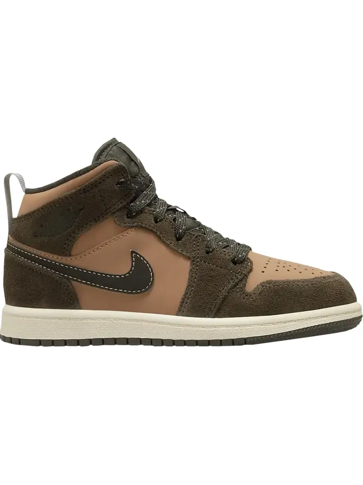 Кроссовки Air Jordan 1 Mid SE PS Earth Tone — изображение 1 из 1, коричневый