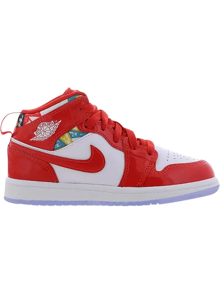 Кроссовки Air Jordan 1 Mid SE PS Barcelona Sweater — изображение 1 из 1, красный