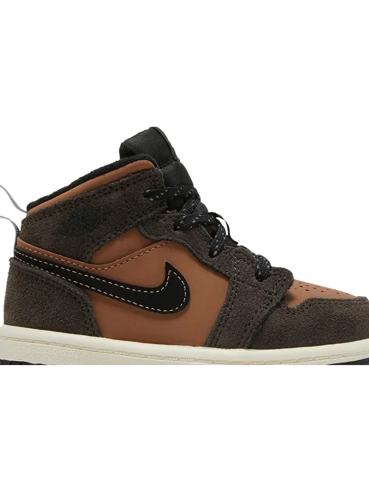 Кроссовки Air Jordan 1 Mid SE TD Earth Tone — изображение 2 из 8, коричневый