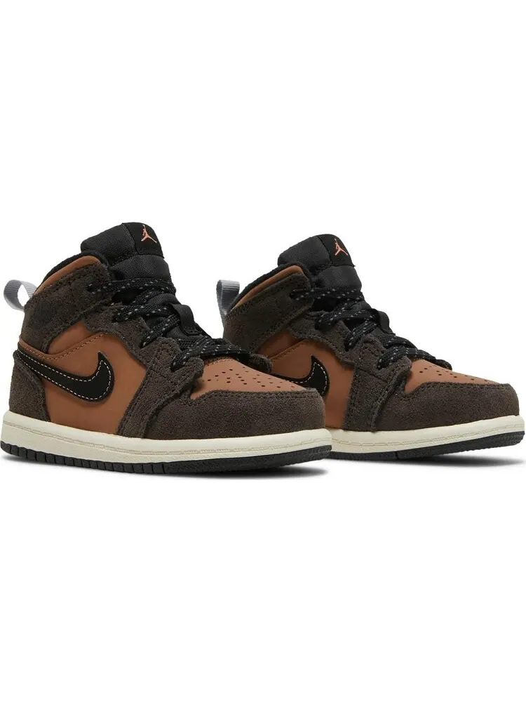 Кроссовки Air Jordan 1 Mid SE TD Earth Tone — изображение 8 из 8, коричневый