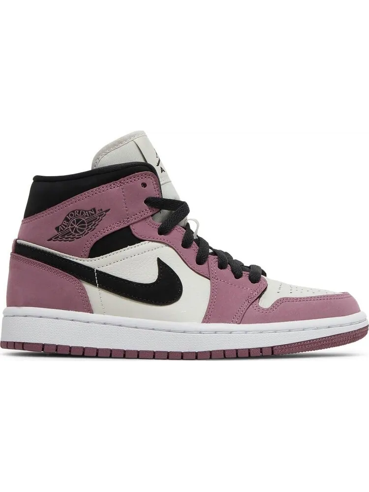 Кроссовки Wmns Air Jordan 1 Mid SE Berry Pink — изображение 1 из 8, белый