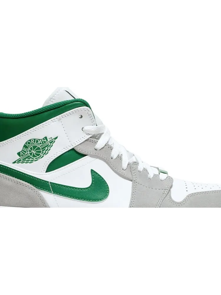 Кроссовки Air Jordan 1 Mid SE Grey Pine Green — изображение 2 из 8, белый
