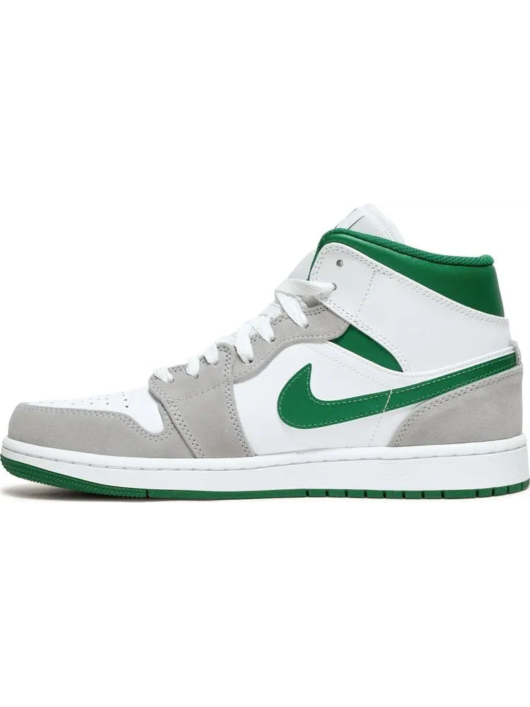 Кроссовки Air Jordan 1 Mid SE Grey Pine Green — изображение 3 из 8, белый