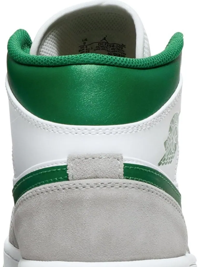 Кроссовки Air Jordan 1 Mid SE Grey Pine Green — изображение 7 из 8, белый