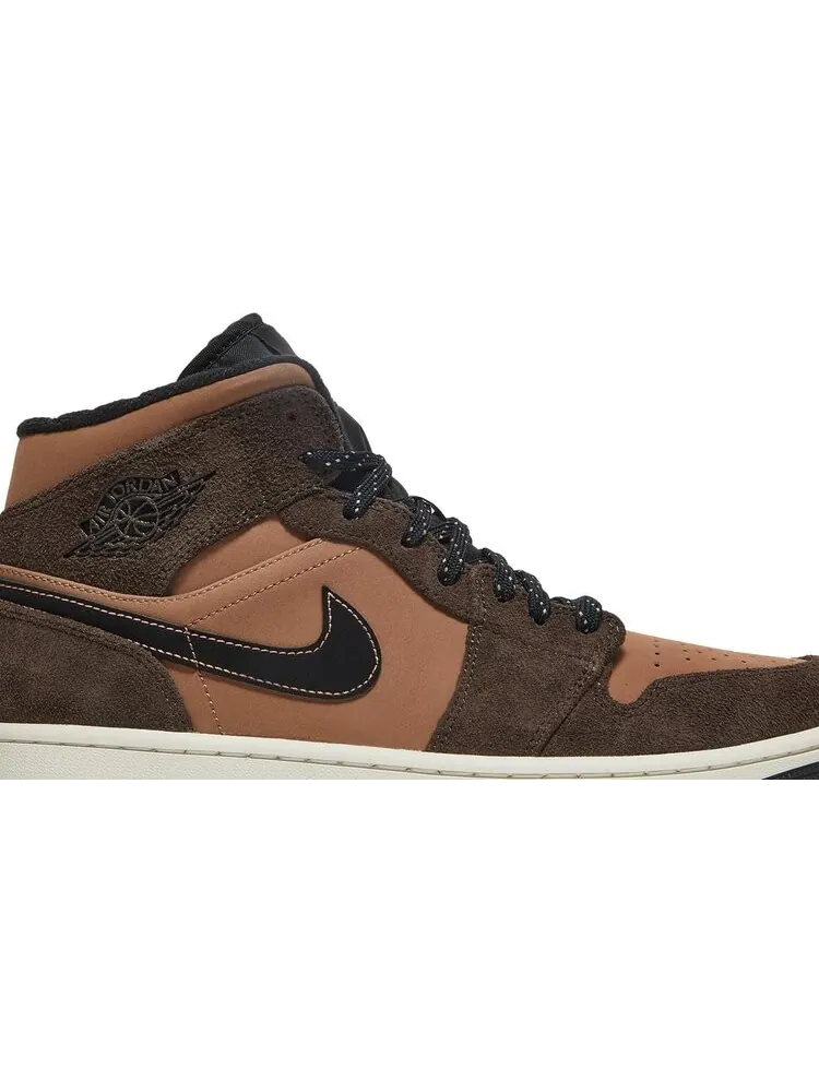 Кроссовки Air Jordan 1 Mid SE Dark Chocolate — изображение 2 из 8, коричневый