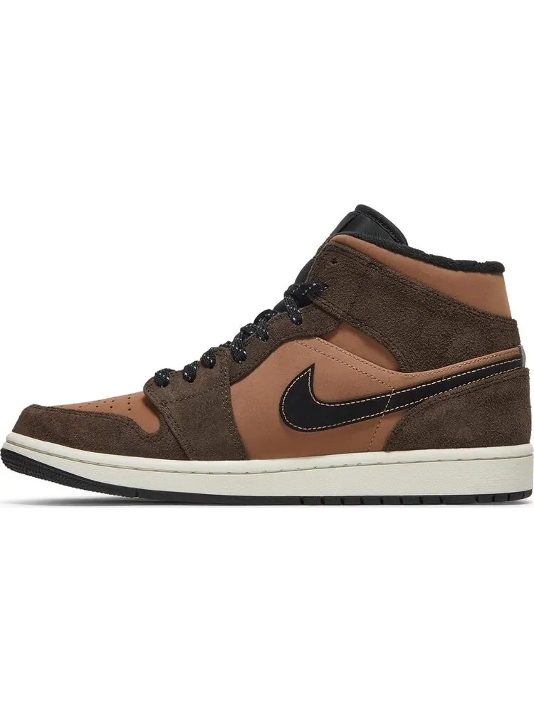 Кроссовки Air Jordan 1 Mid SE Dark Chocolate — изображение 3 из 8, коричневый