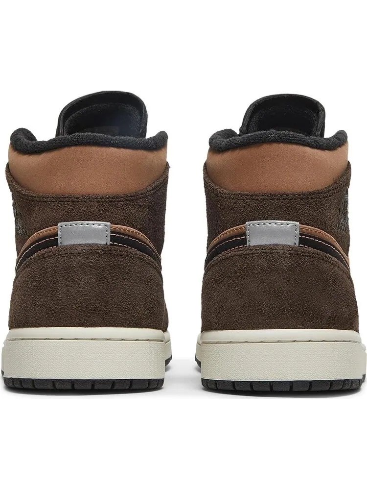 Кроссовки Air Jordan 1 Mid SE Dark Chocolate — изображение 6 из 8, коричневый
